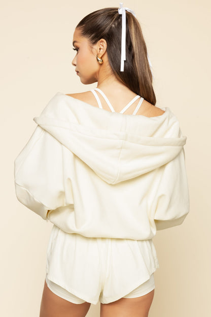 Zip Cloud Hoodie - Ivory