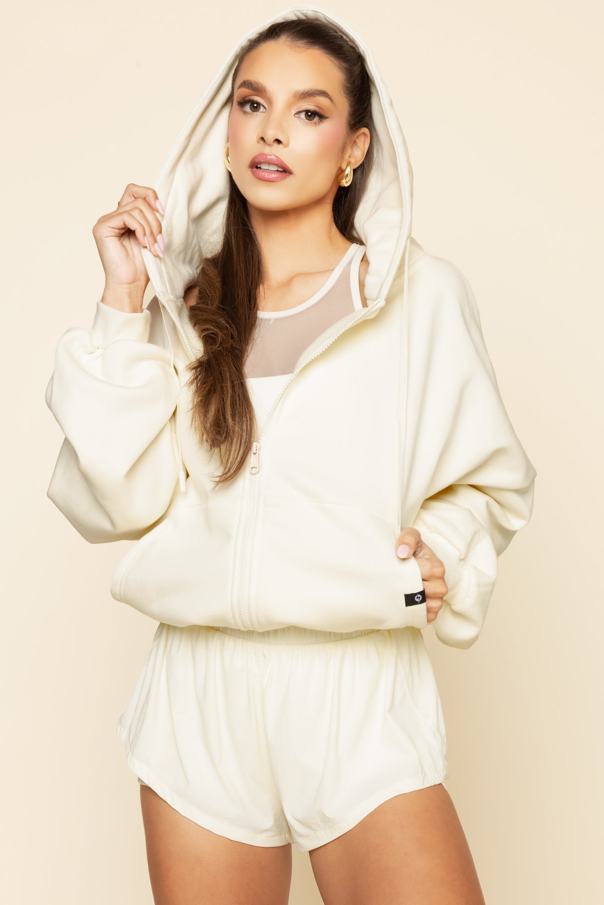 Zip Cloud Hoodie - Ivory