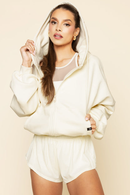 Zip Cloud Hoodie - Ivory