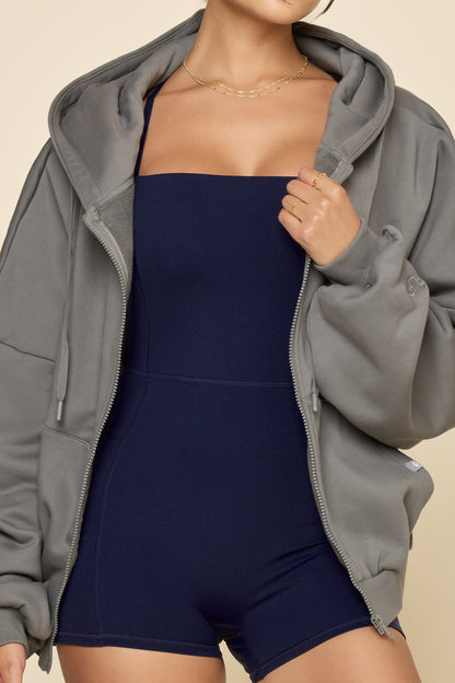 Zip Cloud Hoodie - Smoke