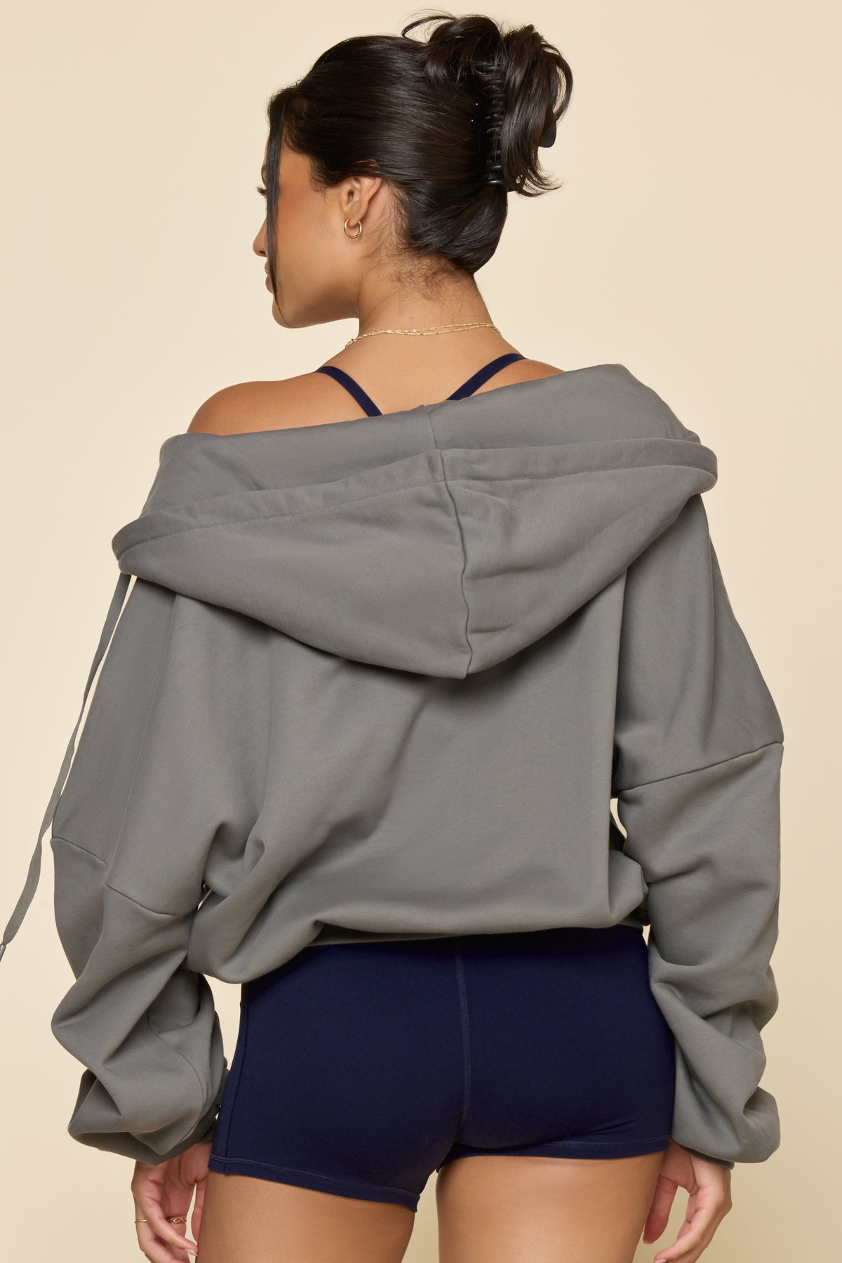 Zip Cloud Hoodie - Smoke