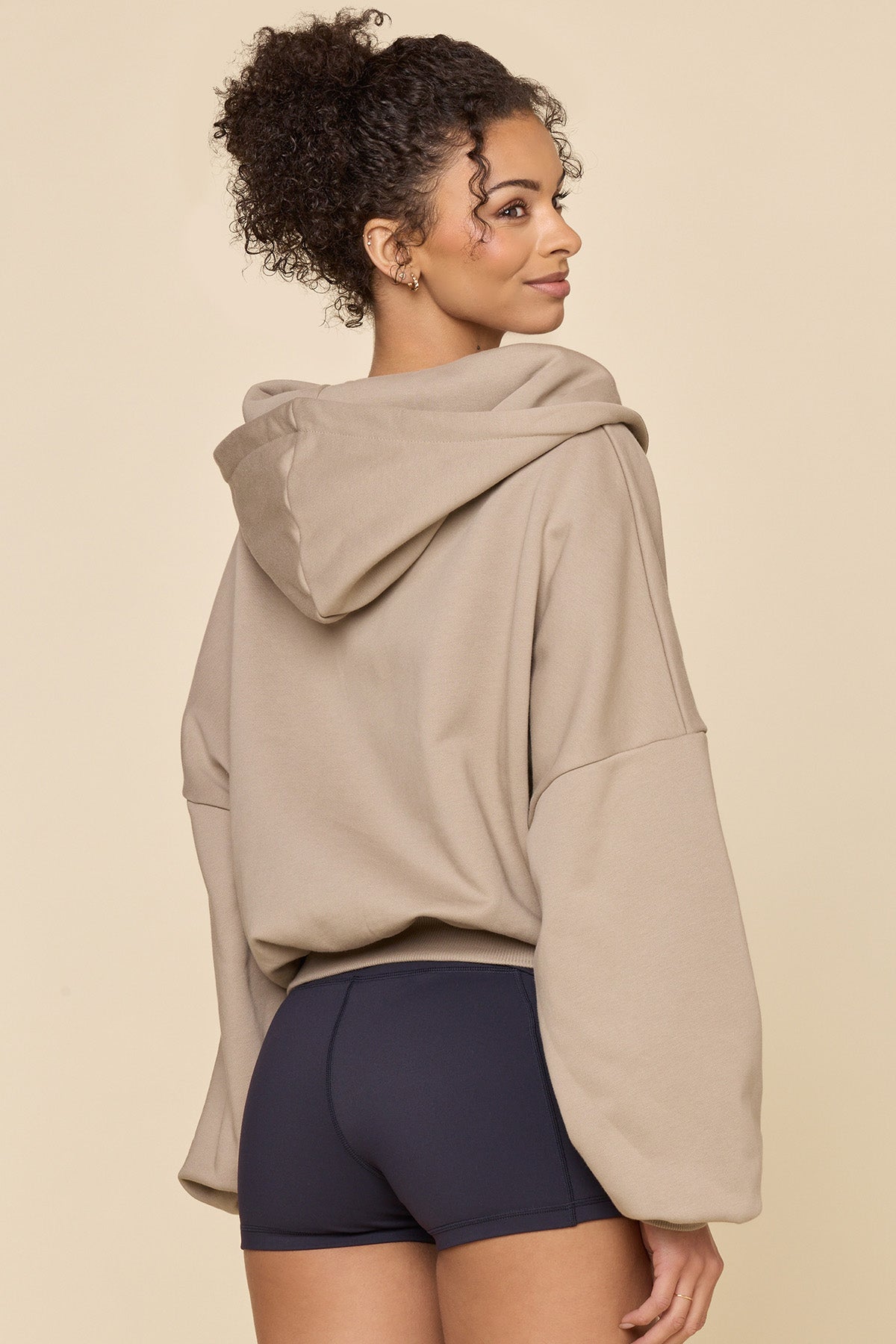 Zip Cloud Hoodie - Taupe