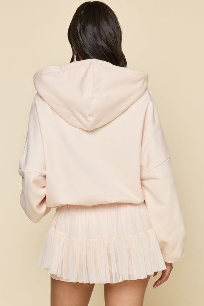 Zip Cloud Hoodie - Tutu Pink