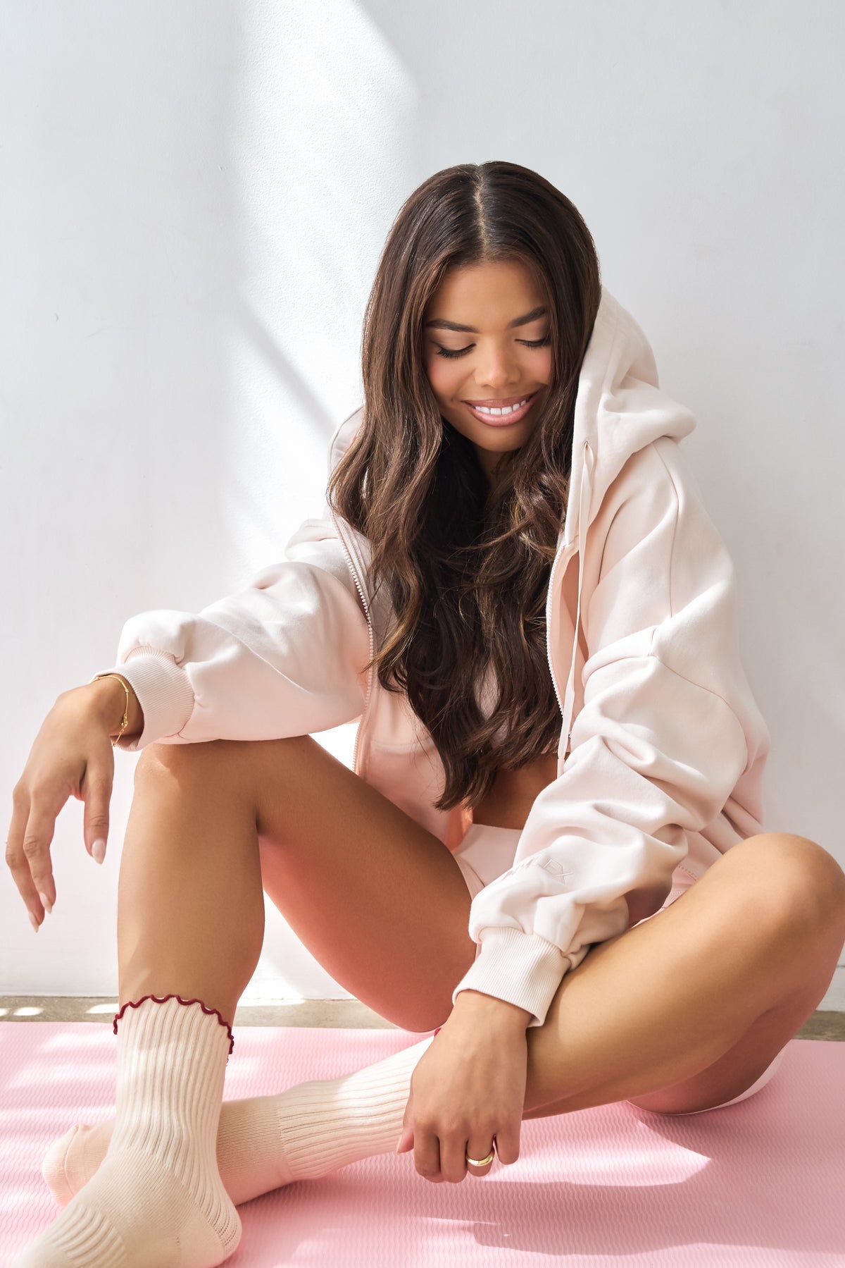 Zip Cloud Hoodie Limited Edition Bow Charm - Tutu Pink