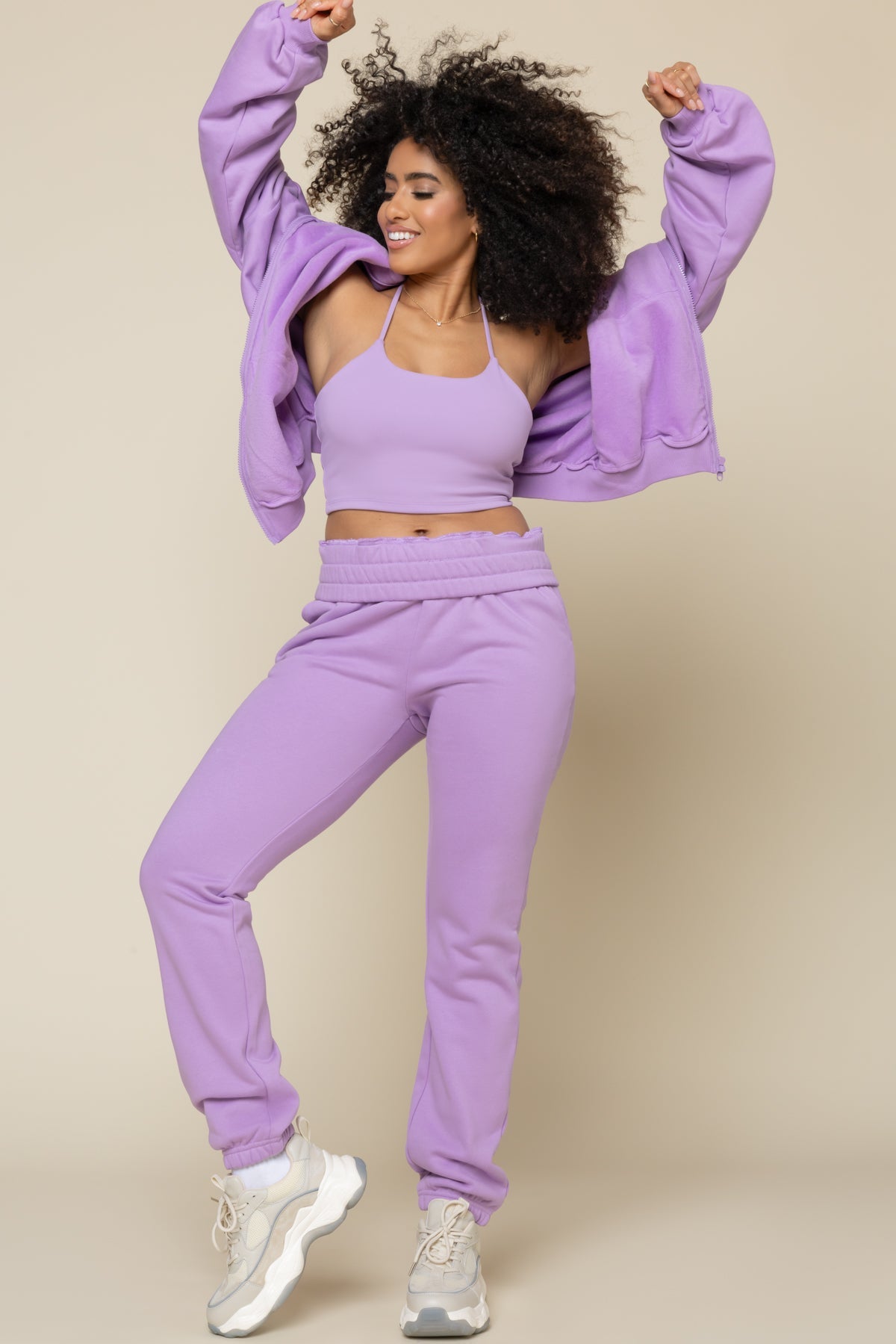 Cloud Rollover Sweatpant - Mystic Purple