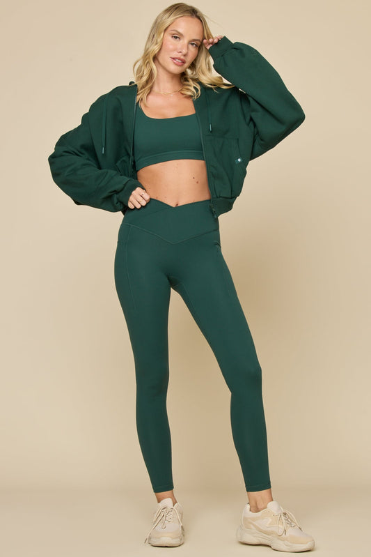 Crisscross Hourglass® Legging with Pockets - Pine