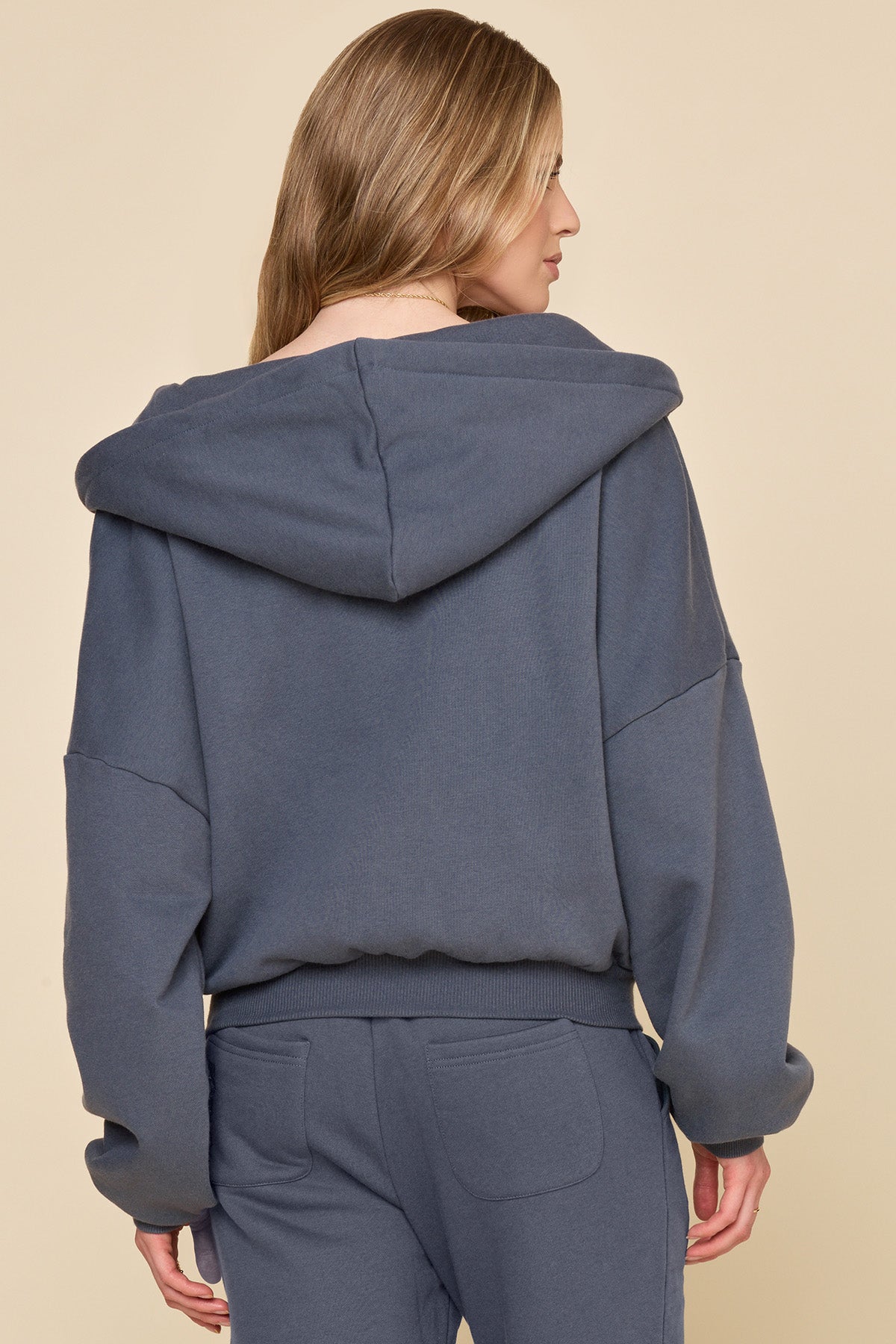Zip Cloud Hoodie - Denim Blue