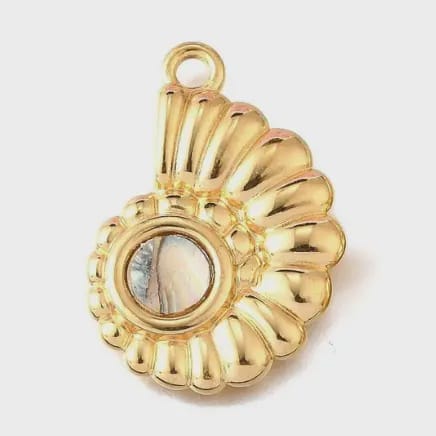 Abalone  Accent Conch Shell Charm Abalone  Accent Conch Shell Charm Charms