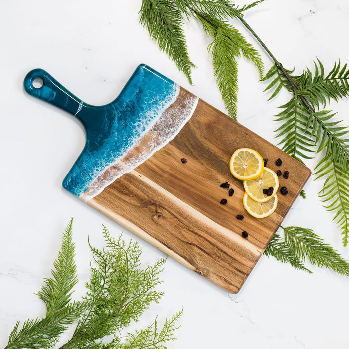 Acacia Wood Resin Art Charcuterie Board - Large Acacia Wood Resin Art Charcuterie Board - Large Home