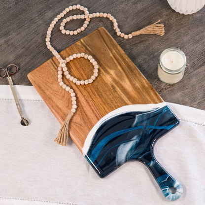 Acacia Wood Resin Art Charcuterie Board - Large Acacia Wood Resin Art Charcuterie Board - Large Home