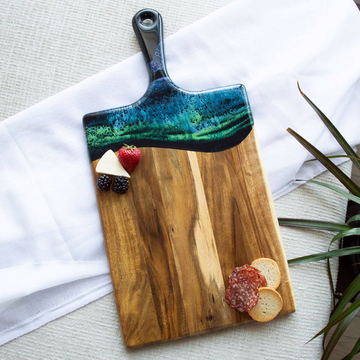 Acacia Wood Resin Art Charcuterie Board - Large Acacia Wood Resin Art Charcuterie Board - Large Home