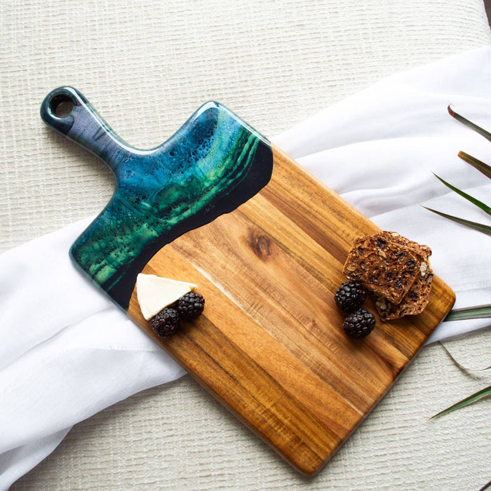 Acacia Wood Resin Art Charcuterie Board - Medium Acacia Wood Resin Art Charcuterie Board - Medium Home