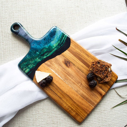 Acacia Wood Resin Art Charcuterie Board - Medium Acacia Wood Resin Art Charcuterie Board - Medium Home