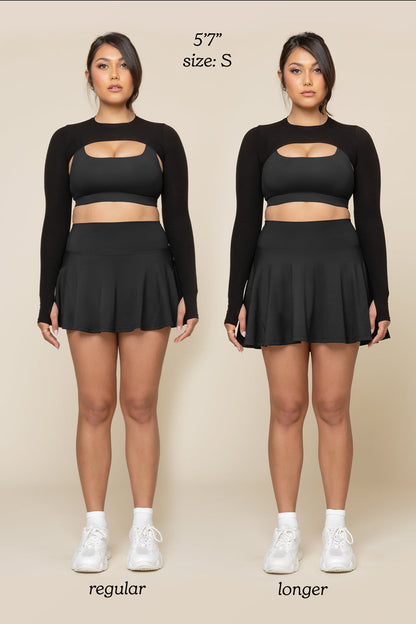 Twirl Skort (Longer) - Black