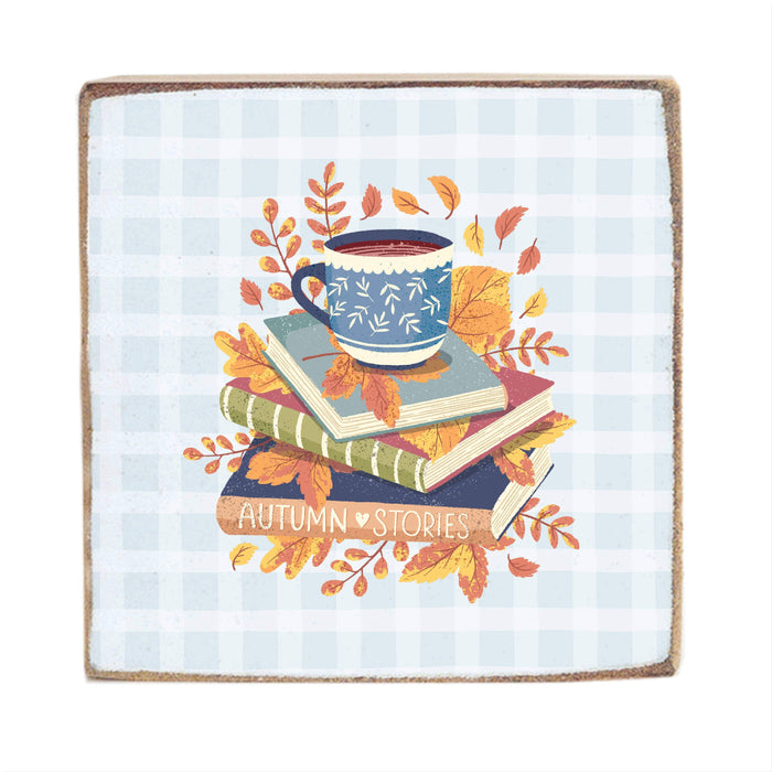 Autumn Stories Wood Block Sign Autumn Stories Wood Block Sign Home