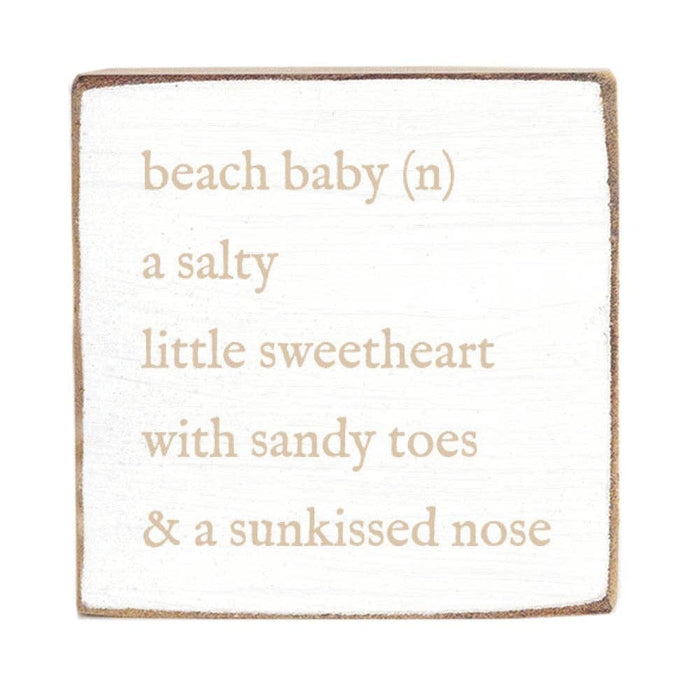 Beach Baby Definition Block Sign | Coastal Decor Beach Baby Definition Wood Block Sign | Coastal Nursery Decor | Rustic Marlin Kids