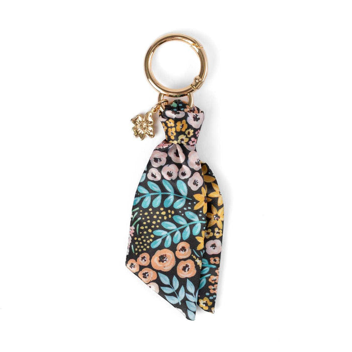 Black Floral Satin Keychain Black Floral Satin Keychain Accessories
