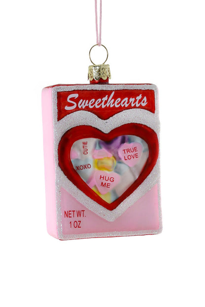 Box of Sweehearts Glass Ornament