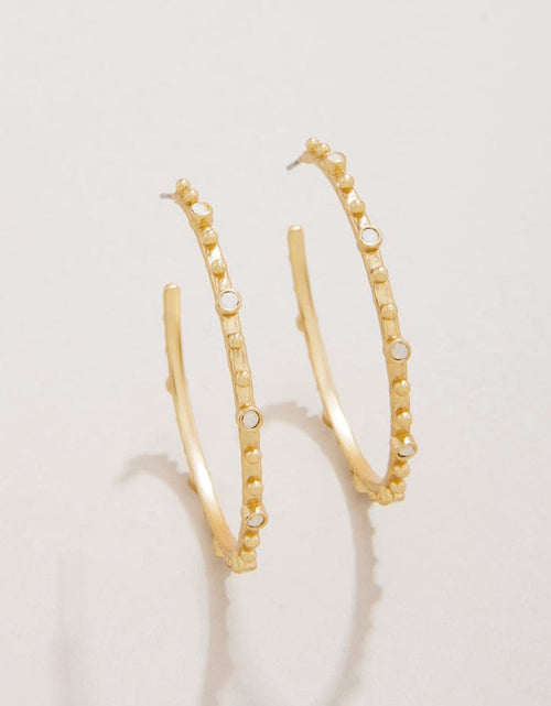 Bristol Hoop Earrings 45mm White Opal Bristol Hoop Earrings 45mm White Opal Earrings