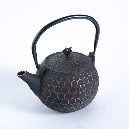 Bronze Honeycomb Cast Iron Tea Pot, 32 oz