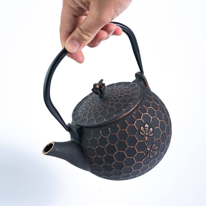 Bronze Honeycomb Cast Iron Tea Pot, 32 oz