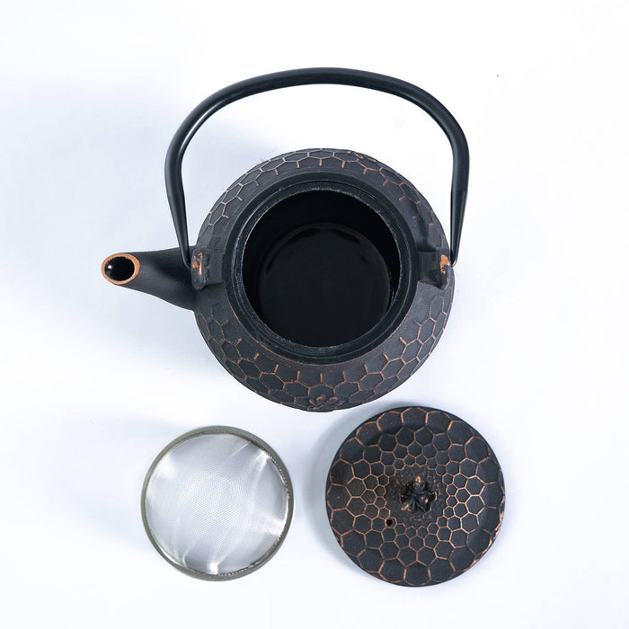 Bronze Honeycomb Cast Iron Tea Pot, 32 oz