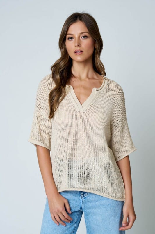 Capri Crochet Knit Top Capri Crochet Knit Top | Women's Summer to Fall Sweater Tops