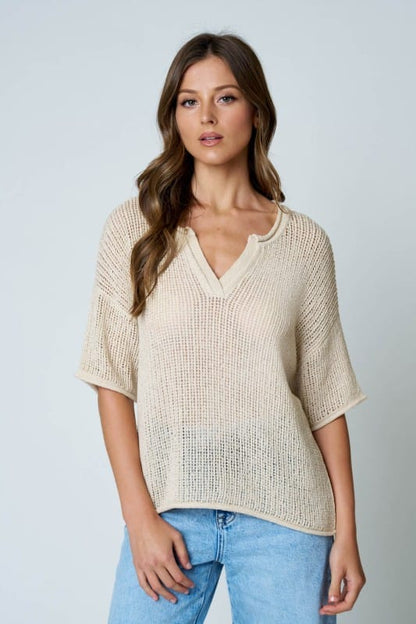 Capri Crochet Knit Top Capri Crochet Knit Top | Women's Summer to Fall Sweater Tops