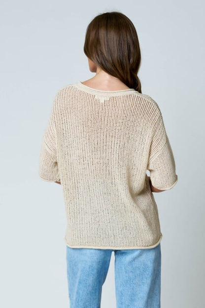 Capri Crochet Knit Top Capri Crochet Knit Top | Women's Summer to Fall Sweater Tops