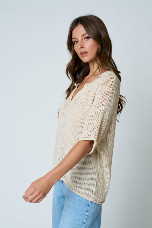 Capri Crochet Knit Top Capri Crochet Knit Top | Women's Summer to Fall Sweater Tops