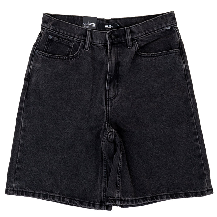 Check 5 Baggy Denim Short (Washed Black)