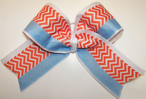 Lady Vols Orange White Blue Big Cheer Bow
