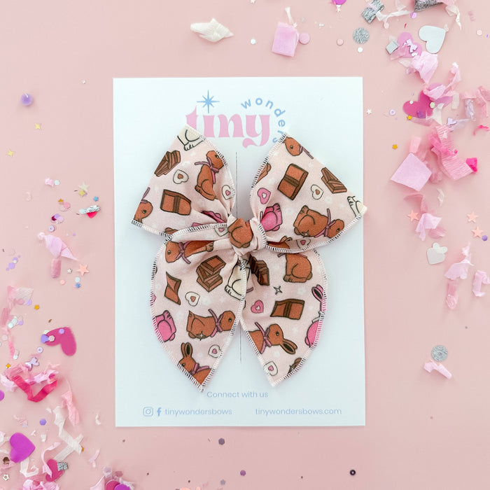 Chocolate Bunnies Bow