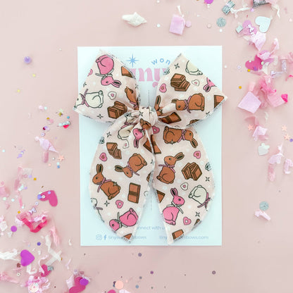 Chocolate Bunnies Bow