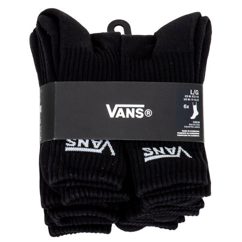 Classic Crew Sock 6-Pack (Black)