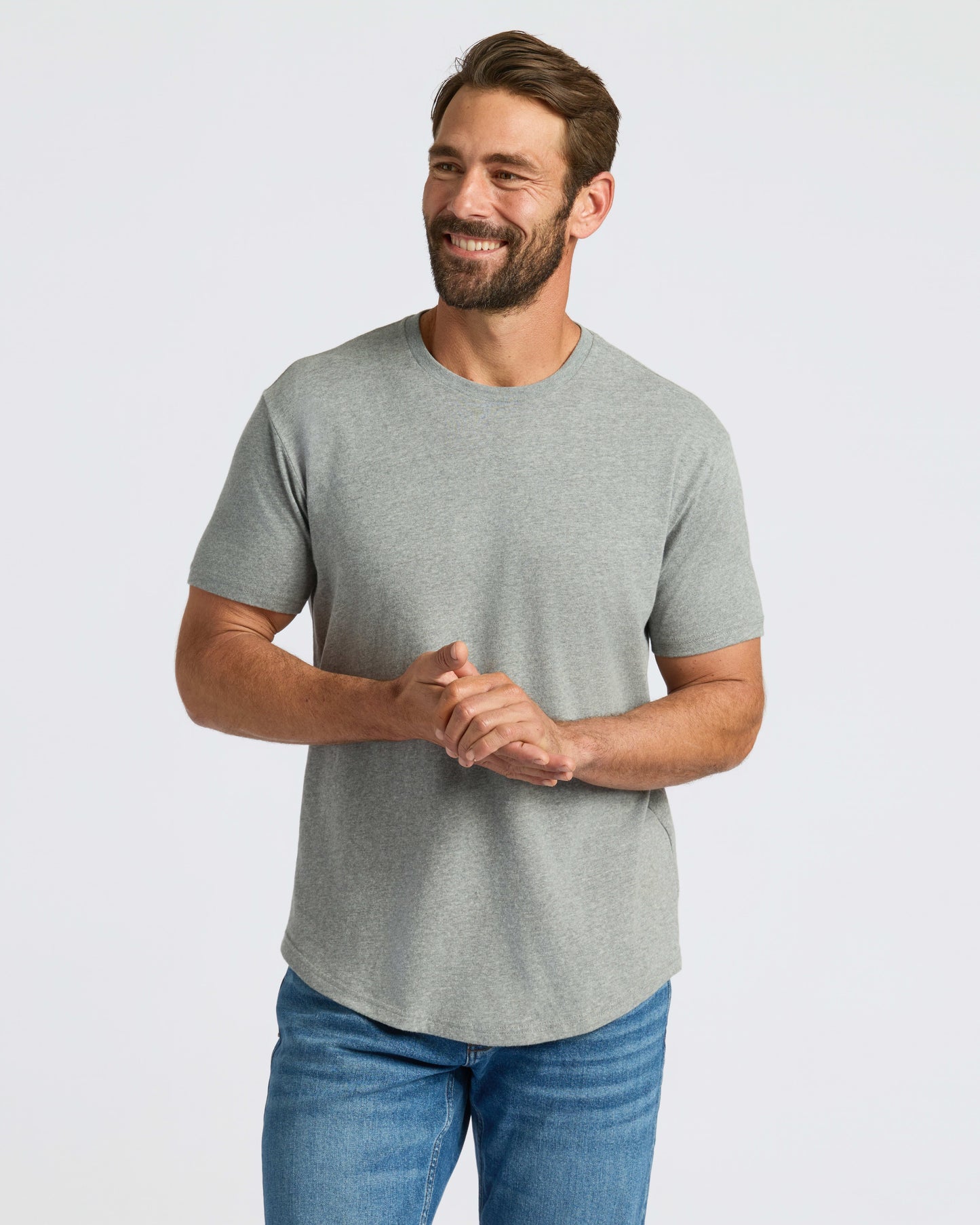 Classic Curved Hem Crew Neck 3-Pack