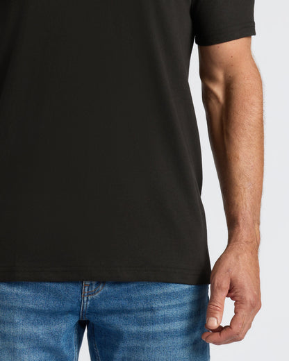 Black V Neck Tee