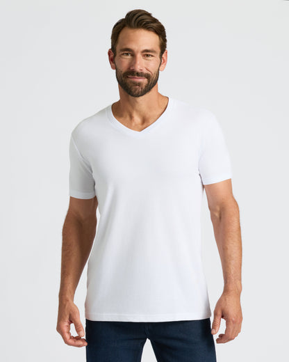 All White Classic V-Neck 10-Pack