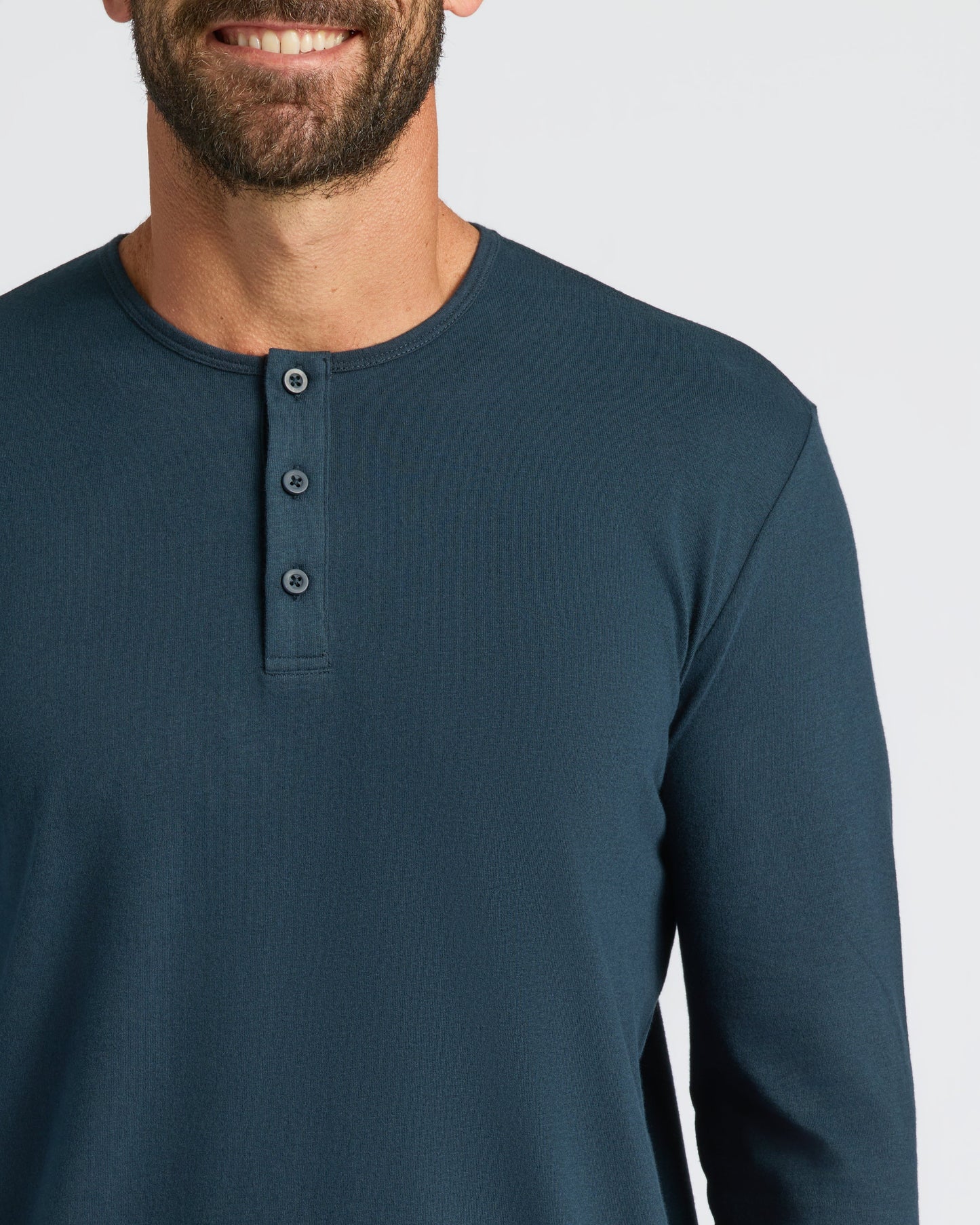 Navy Classic Long Sleeve Henley
