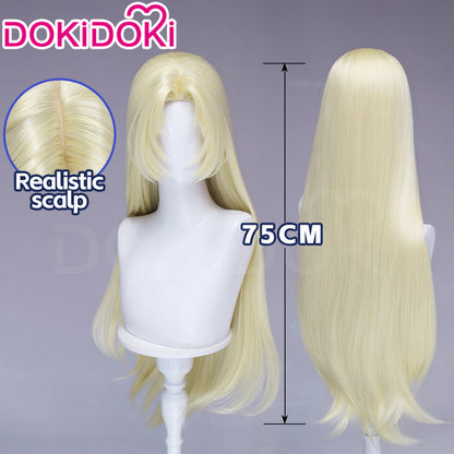 DokiDoki Anime Cosplay Wig Long Straight Blonde Hair
