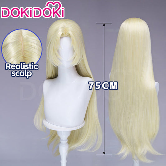 DokiDoki Anime Cosplay Wig Long Straight Blonde Hair