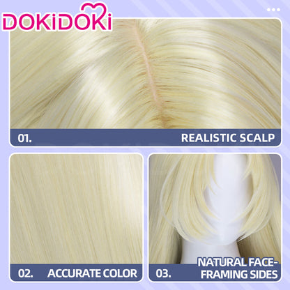 DokiDoki Anime Cosplay Wig Long Straight Blonde Hair