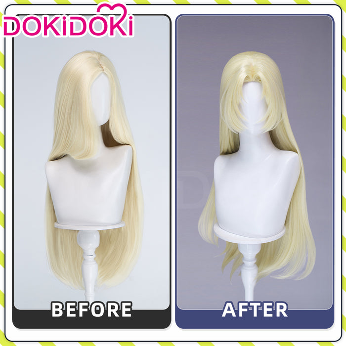 DokiDoki Anime Cosplay Wig Long Straight Blonde Hair