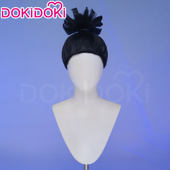 DokiDoki Anime Cosplay Wig Short High Bun Black Hair