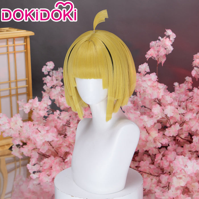 DokiDoki Anime Hell's Paradise: Jigokuraku Cosplay Yamada Asaemon Fuchi Wig Short Straight Blonde Hair