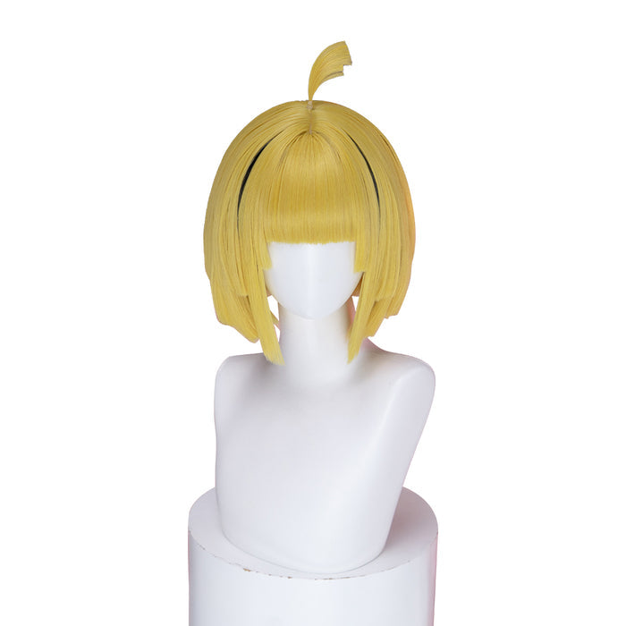 DokiDoki Anime Hell's Paradise: Jigokuraku Cosplay Yamada Asaemon Fuchi Wig Short Straight Blonde Hair