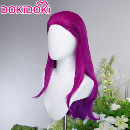 DokiDoki Anime Manga Cosplay Wig Long Curly Magenta Purple Gradient Hair