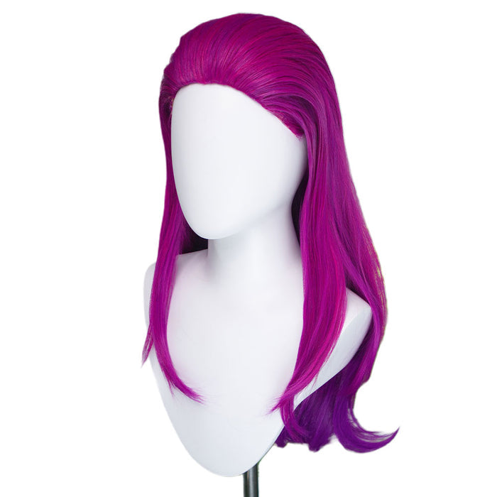 DokiDoki Anime Manga Cosplay Wig Long Curly Magenta Purple Gradient Hair