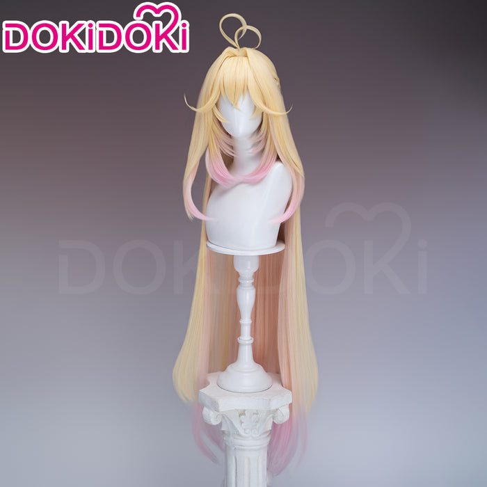 DokiDoki Anime Meitantei Pretty Cure! Cosplay Ruruka Moria Wig Long Straight Blond Pink Gradient Hair