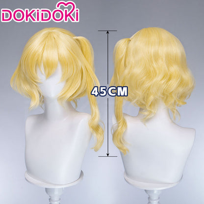 DokiDoki Anime TouHou Project Cosplay Flandre Scarlet Wig Light Yellow Short Hair